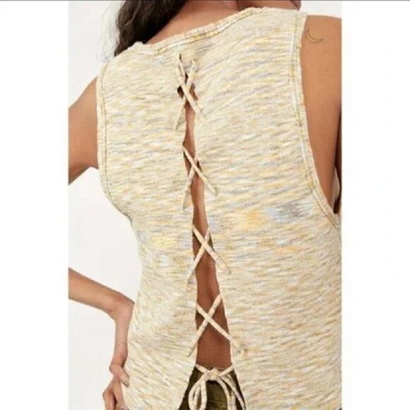 Free People Best of Us Sweater Tank Warm Sky Combo - Picture 3 of 7